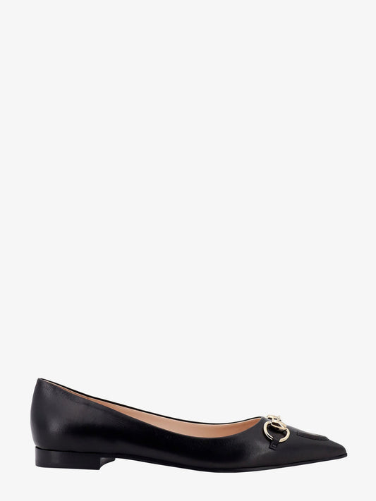 Gucci Leather Ballerinas With Metal Horsebit