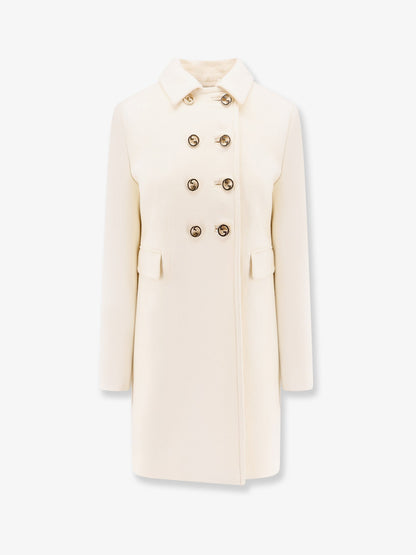 Gucci Wool Coat With Interlocking Gg Buttons