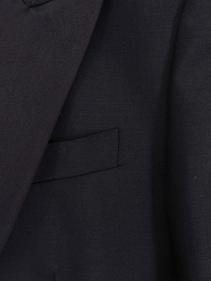 Gucci Mohair And Wool Tuxedo With Gg Metal Button Detail