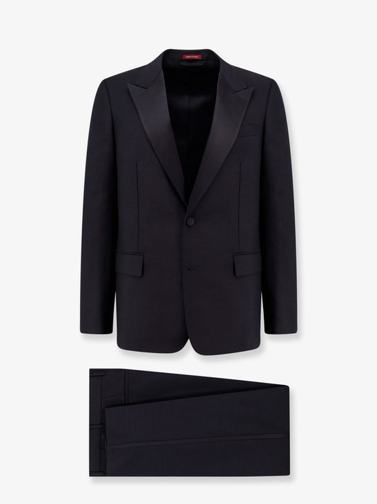 Gucci Mohair And Wool Tuxedo With Gg Metal Button Detail
