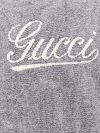 Gucci Wool Sweater With Gucci Inlay On The Front