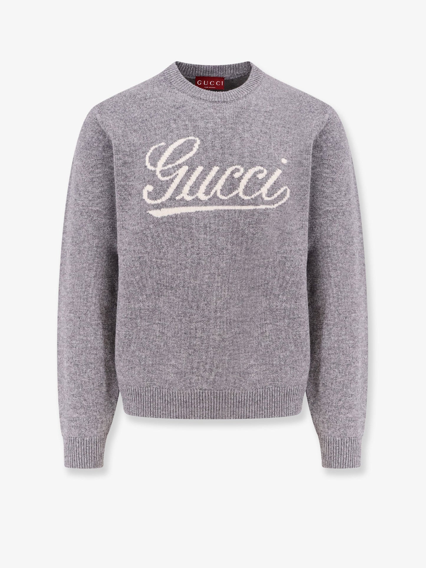 Gucci Wool Sweater With Gucci Inlay On The Front