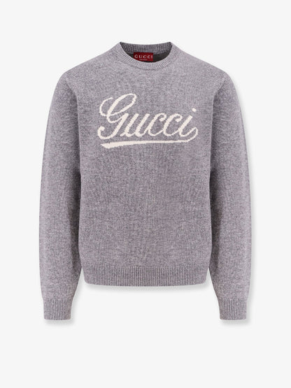 Gucci Wool Sweater With Gucci Inlay On The Front