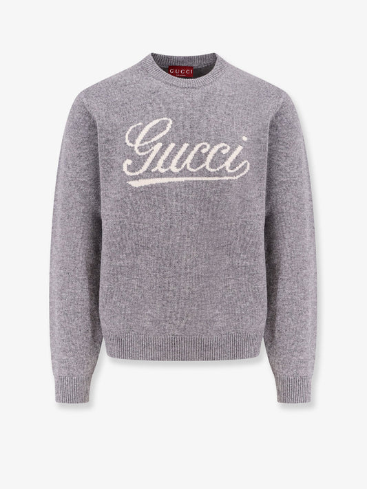 Gucci Wool Sweater With Gucci Inlay On The Front