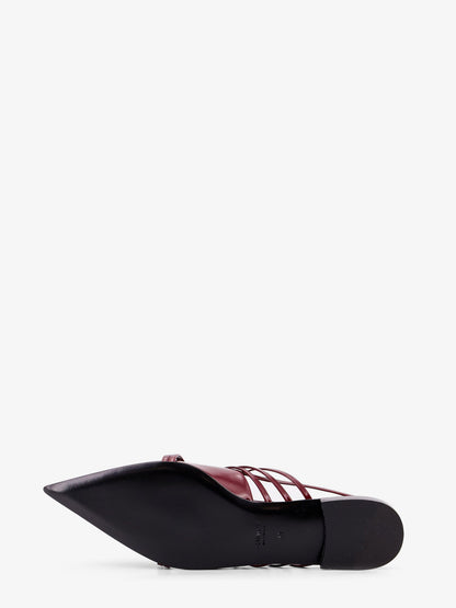 Gucci Leather Slingback With Bands And Gucci Buckle