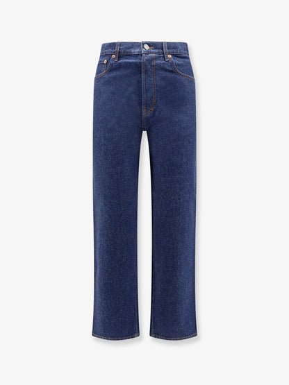 Gucci Cotton Jeans With Back Logo Patch