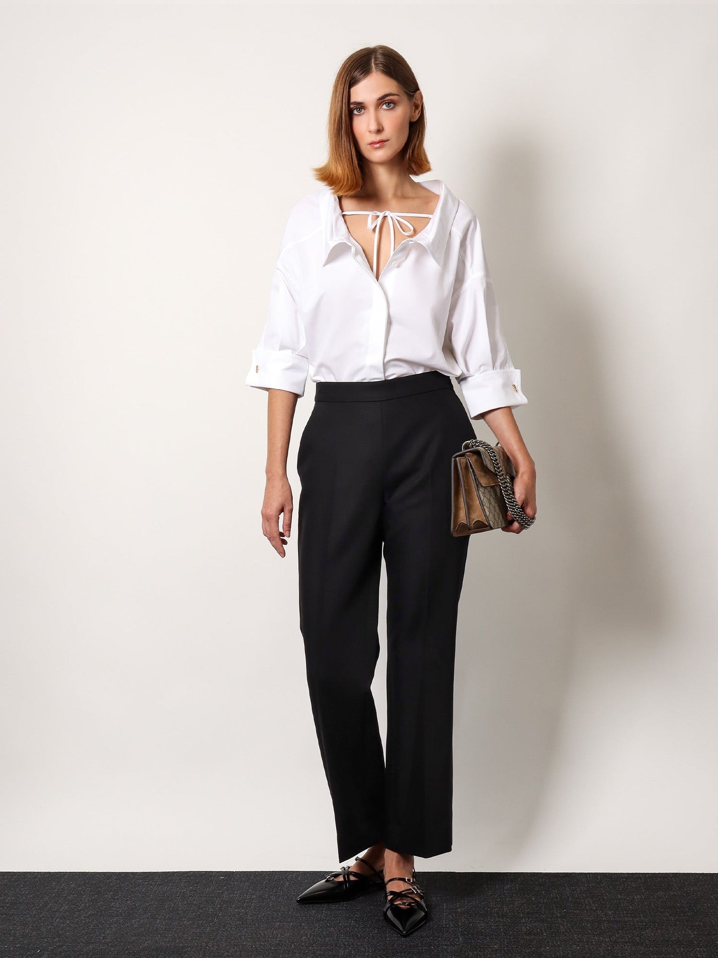 Gucci Wool And Mohair Trouser With Gucci Embroidery