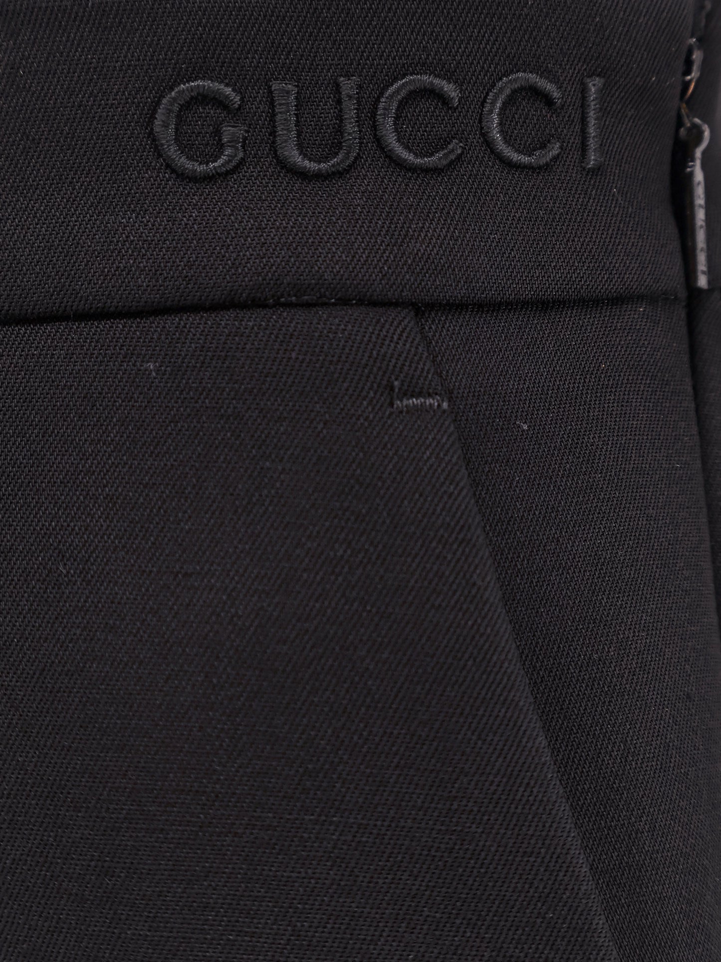 Gucci Wool And Mohair Trouser With Gucci Embroidery
