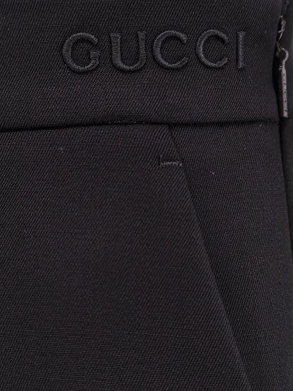 Gucci Wool And Mohair Trouser With Gucci Embroidery