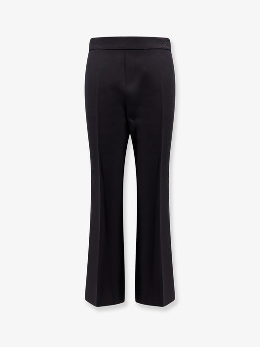 Gucci Wool And Mohair Trouser With Gucci Embroidery