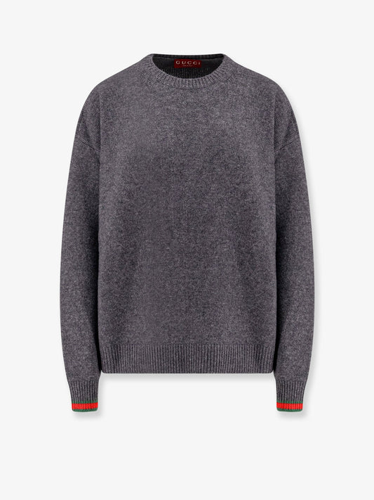 Gucci Wool And Cashmere Sweater With Web Details