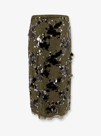 Gucci Laces Skirt With All Over Sequins