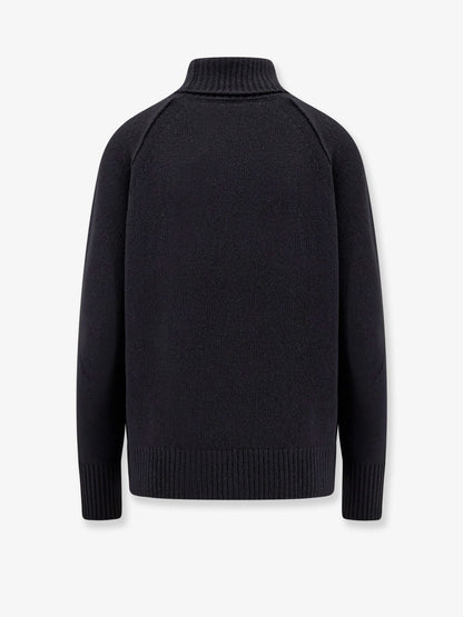 Moncler Virgin Wool And Cashmere Sweater With Moncler Embroidery