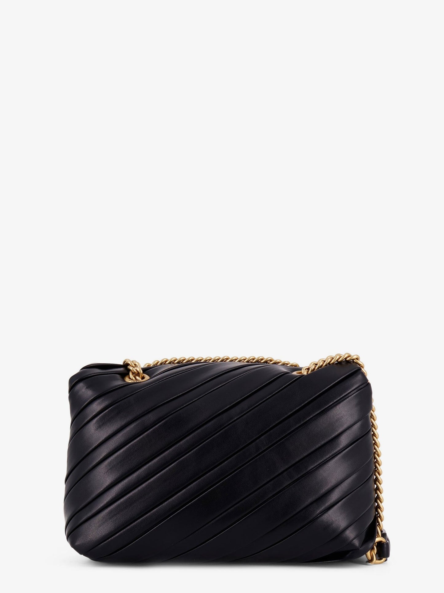 Pinko Pliss�� Leather Shoulder Bag With Love Birds Buckle