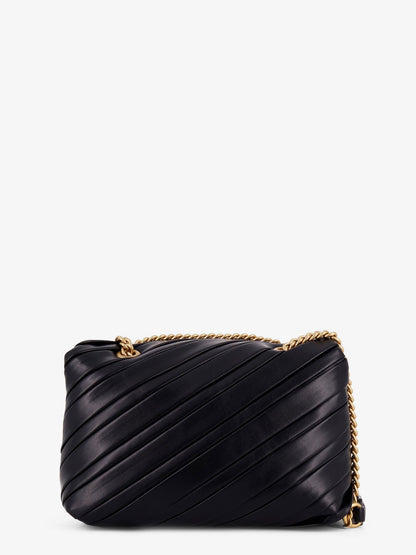 Pinko Pliss�� Leather Shoulder Bag With Love Birds Buckle