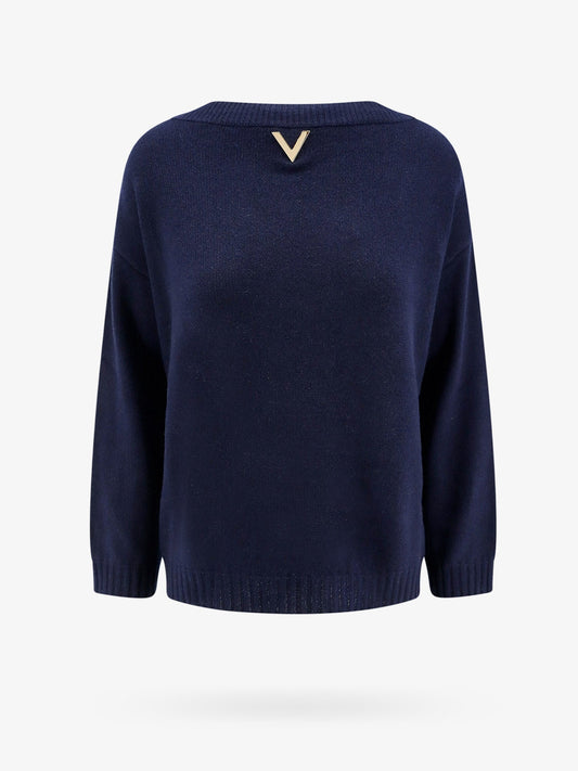 Valentino Cashmere Sweater With Metallic V Detail