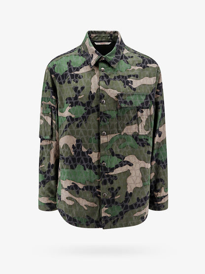 Valentino Cotton Jacket With Camouflage Motif