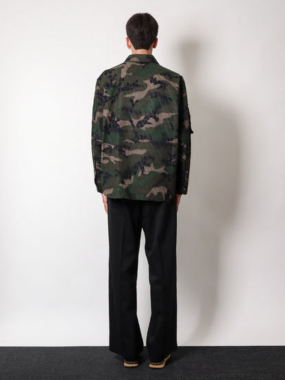 Valentino Cotton Jacket With Camouflage Motif