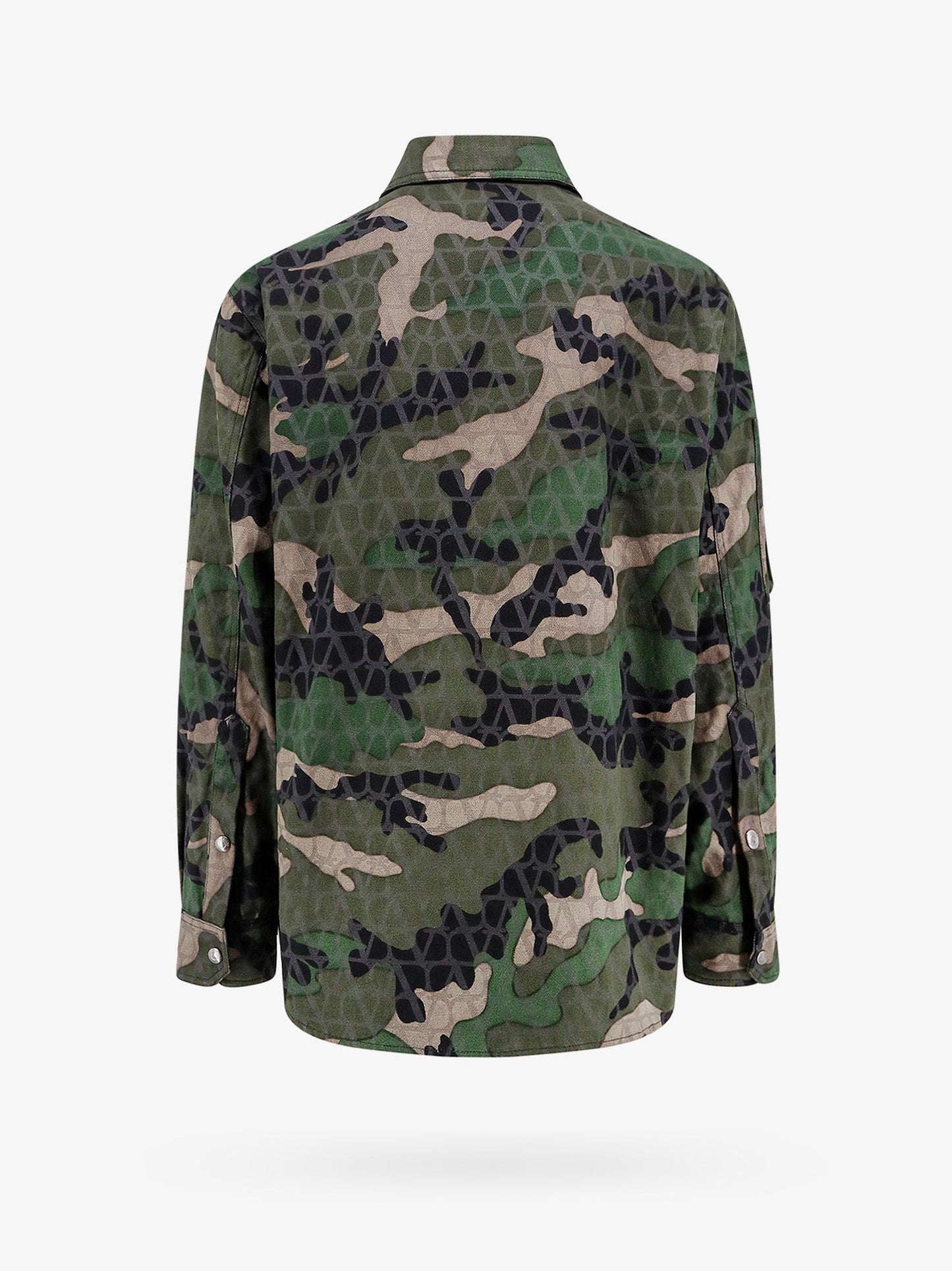 Valentino Cotton Jacket With Camouflage Motif