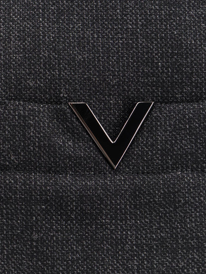 Valentino Virgin Wool Jacket With Metal V Detail