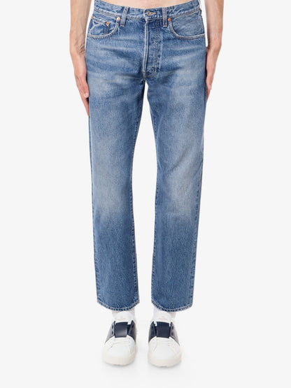 Valentino Cotton Jeans With Back V Detail
