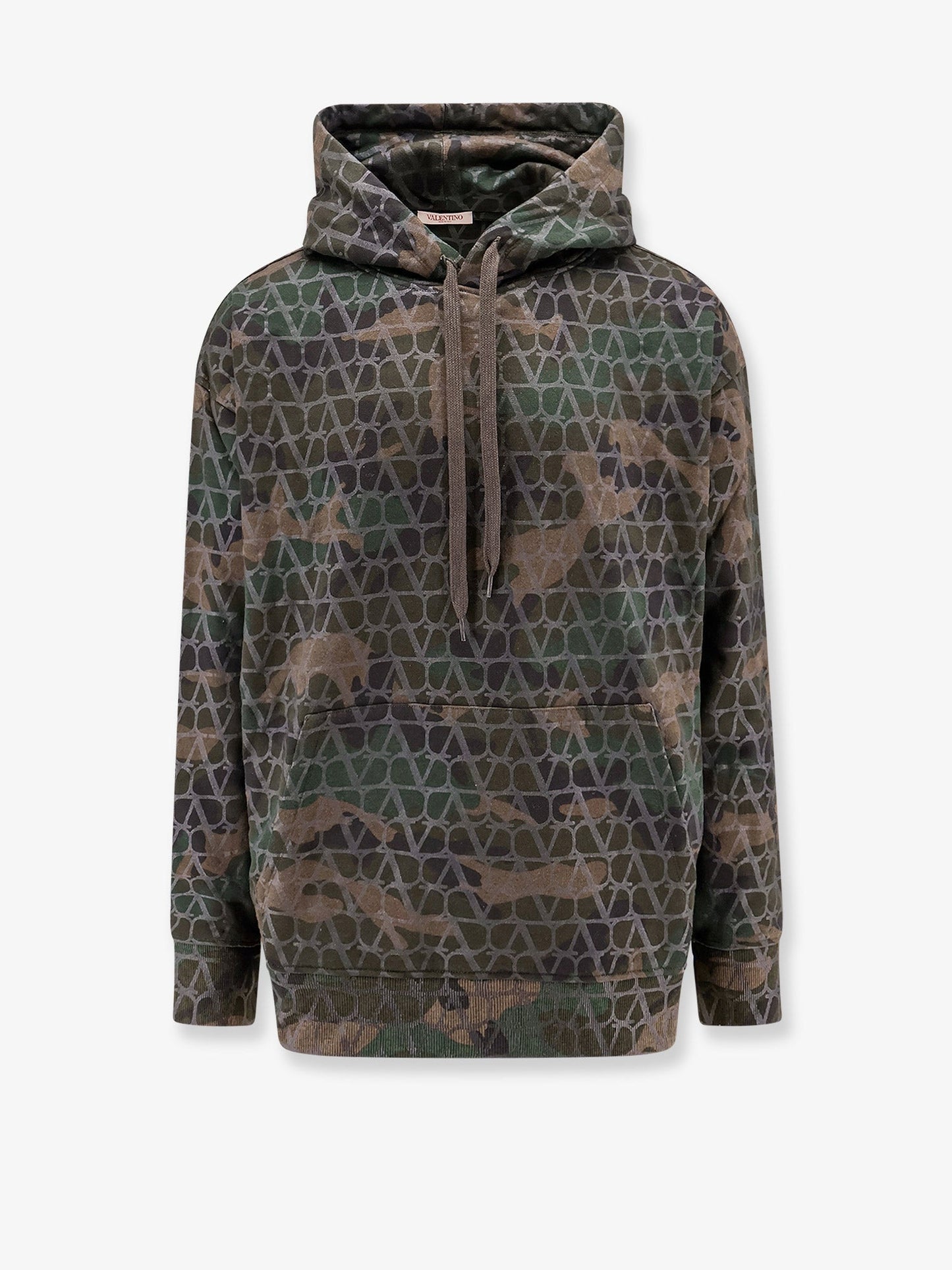 Valentino Jersey Sweatshirt With Toile Iconographe Camouflage Print
