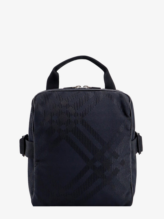 Burberry Nylon Shoulder Bag With Check Motif