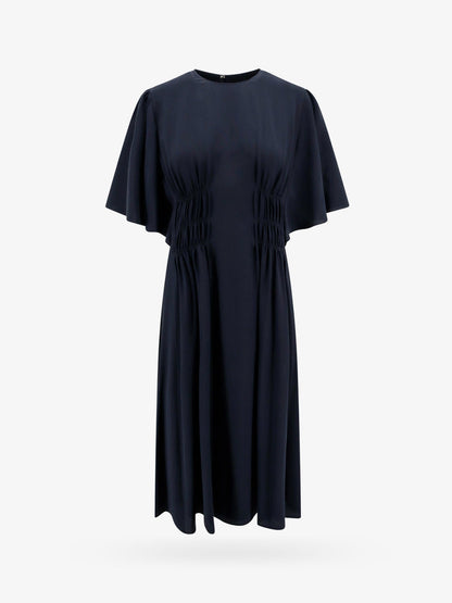 Chloe' Silk Dress With Frontal Drapery