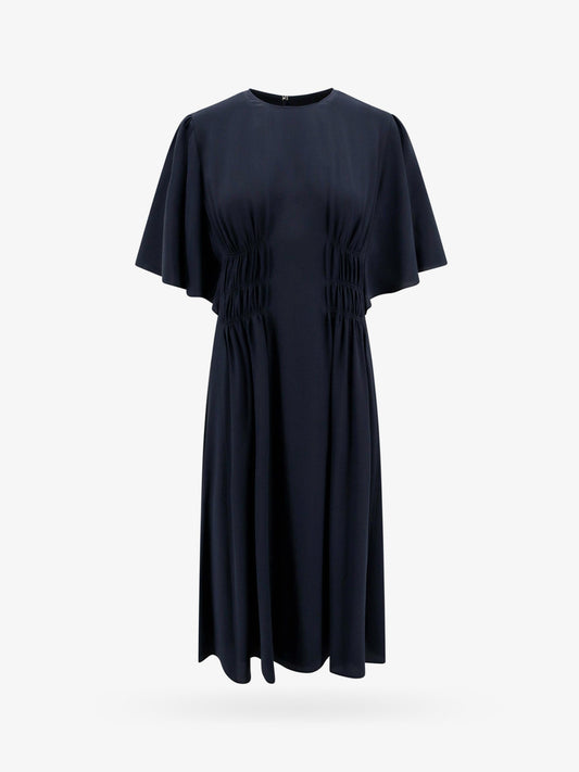 Chloe' Silk Dress With Frontal Drapery