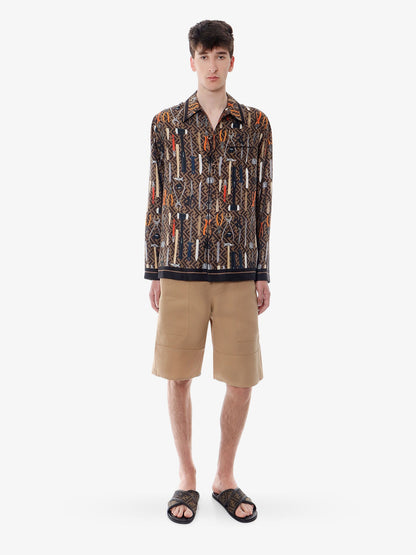 Fendi Paper Canvas Bermuda Shorts
