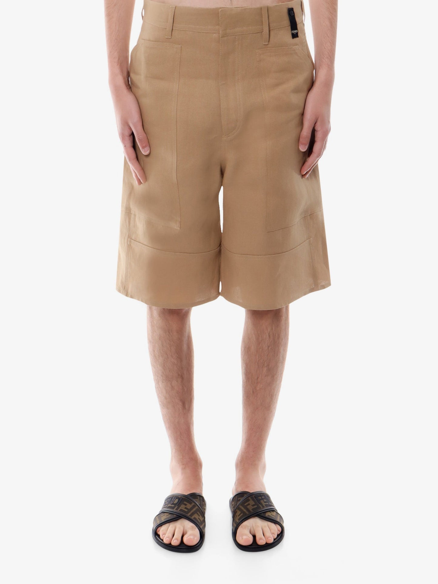 Fendi Paper Canvas Bermuda Shorts