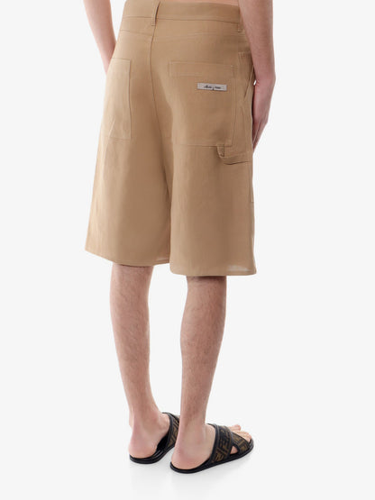 Fendi Paper Canvas Bermuda Shorts