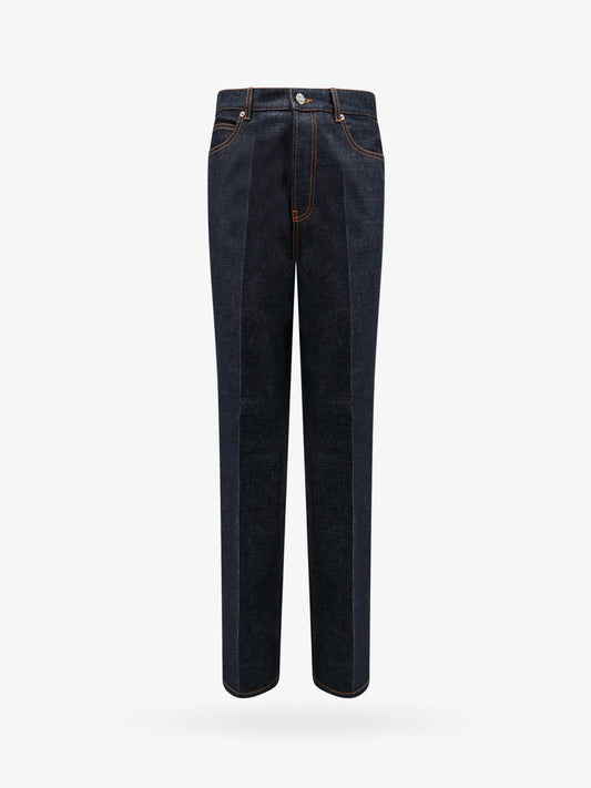 Ferragamo Five Pockets Jeans With Logo Tag