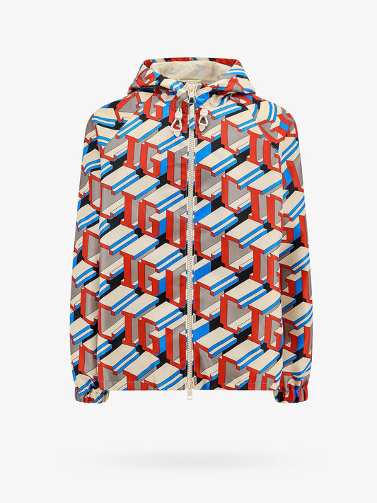 Gucci Nylon Jacket With Gucci Pixel Print