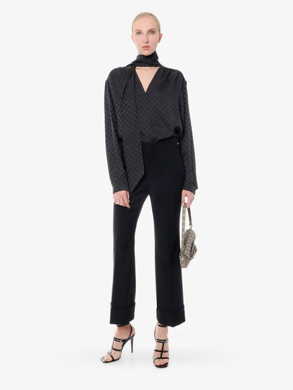 Gucci Wool Trouser With Horsebit Metal Detail