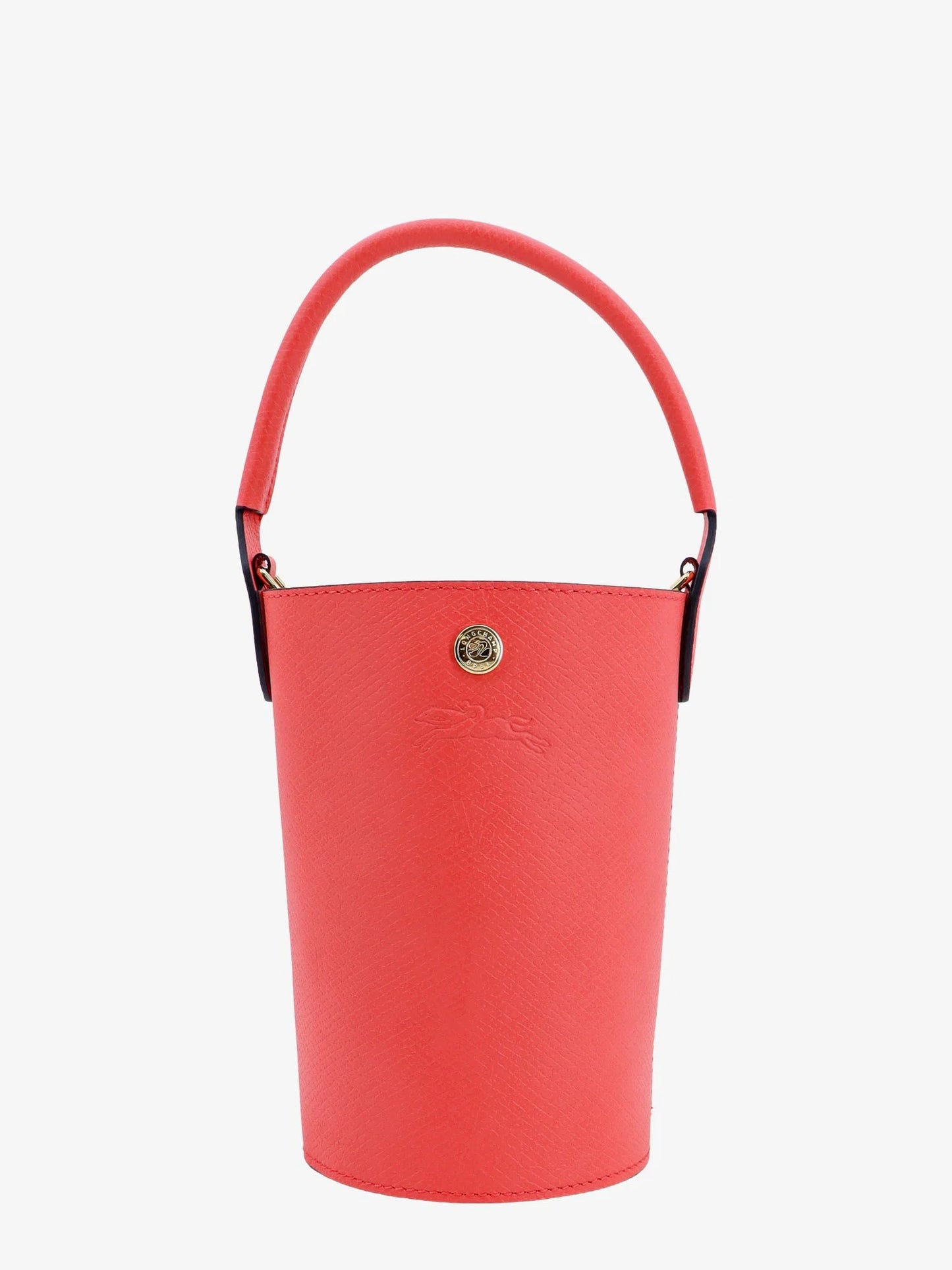 LONGCHAMP PARIS - Leather bucket bag with engraved logo