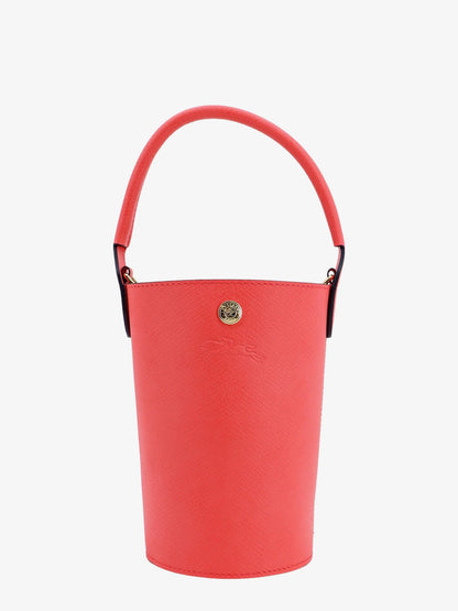 LONGCHAMP PARIS - Leather bucket bag with engraved logo
