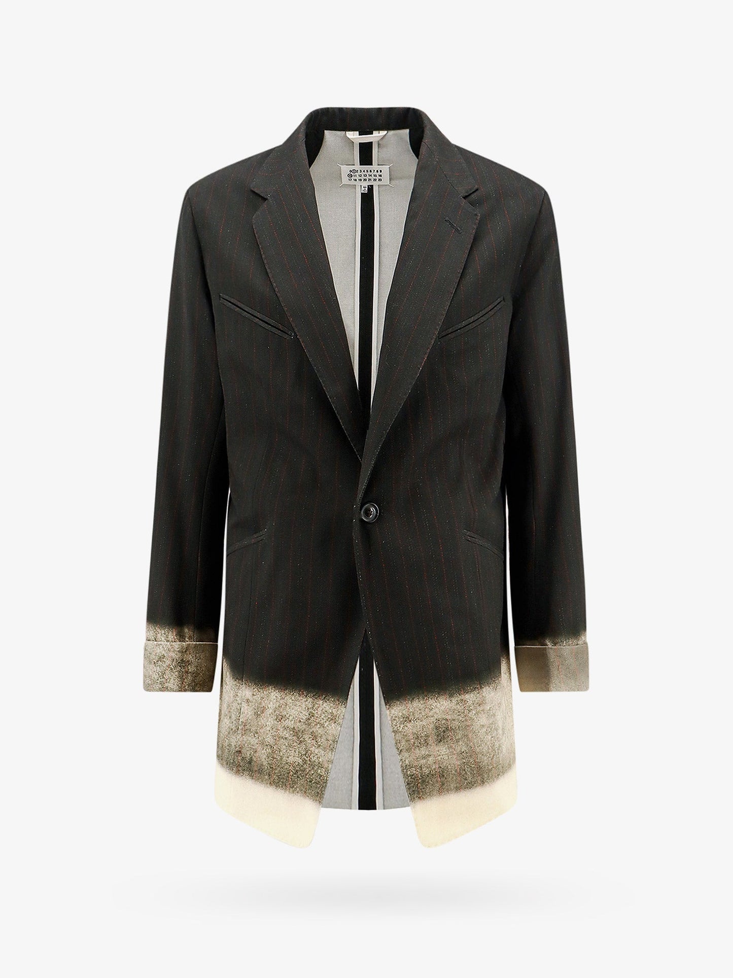 Maison Margiela Cotton Blazer With Pinstriped Motif