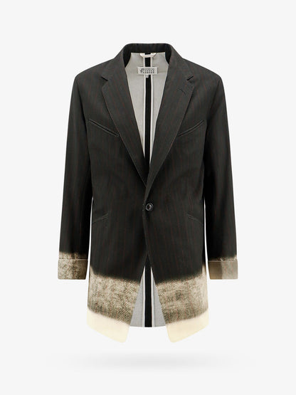 Maison Margiela Cotton Blazer With Pinstriped Motif