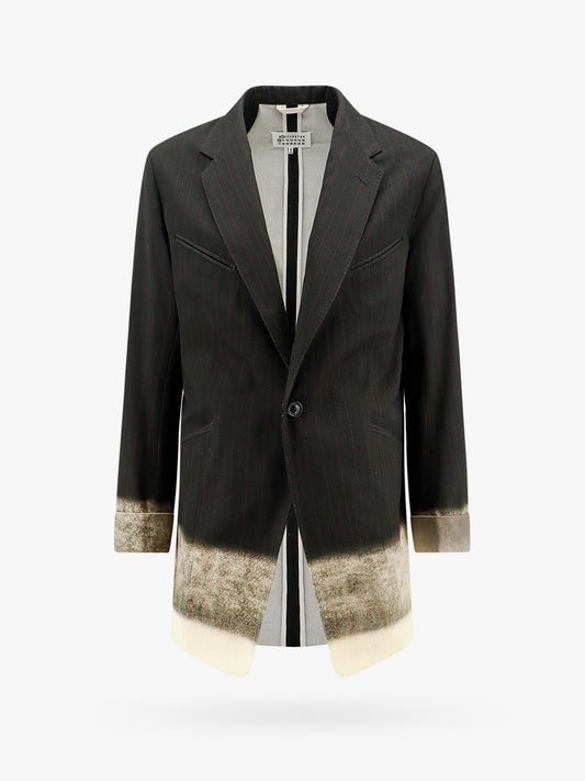 Maison Margiela Cotton Blazer With Pinstriped Motif