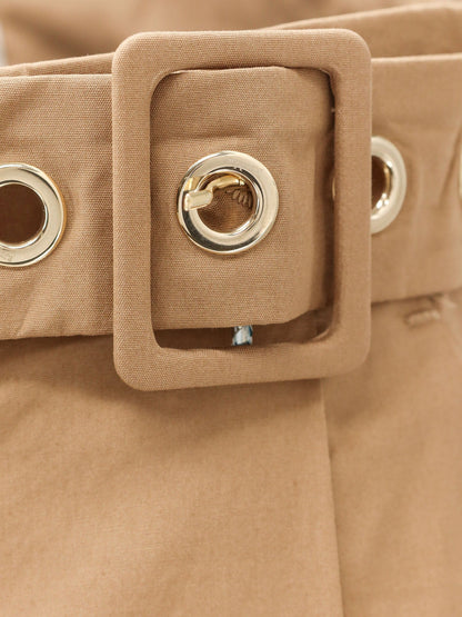 'S Max Mara Cotton Trouser With Frontal Pinces