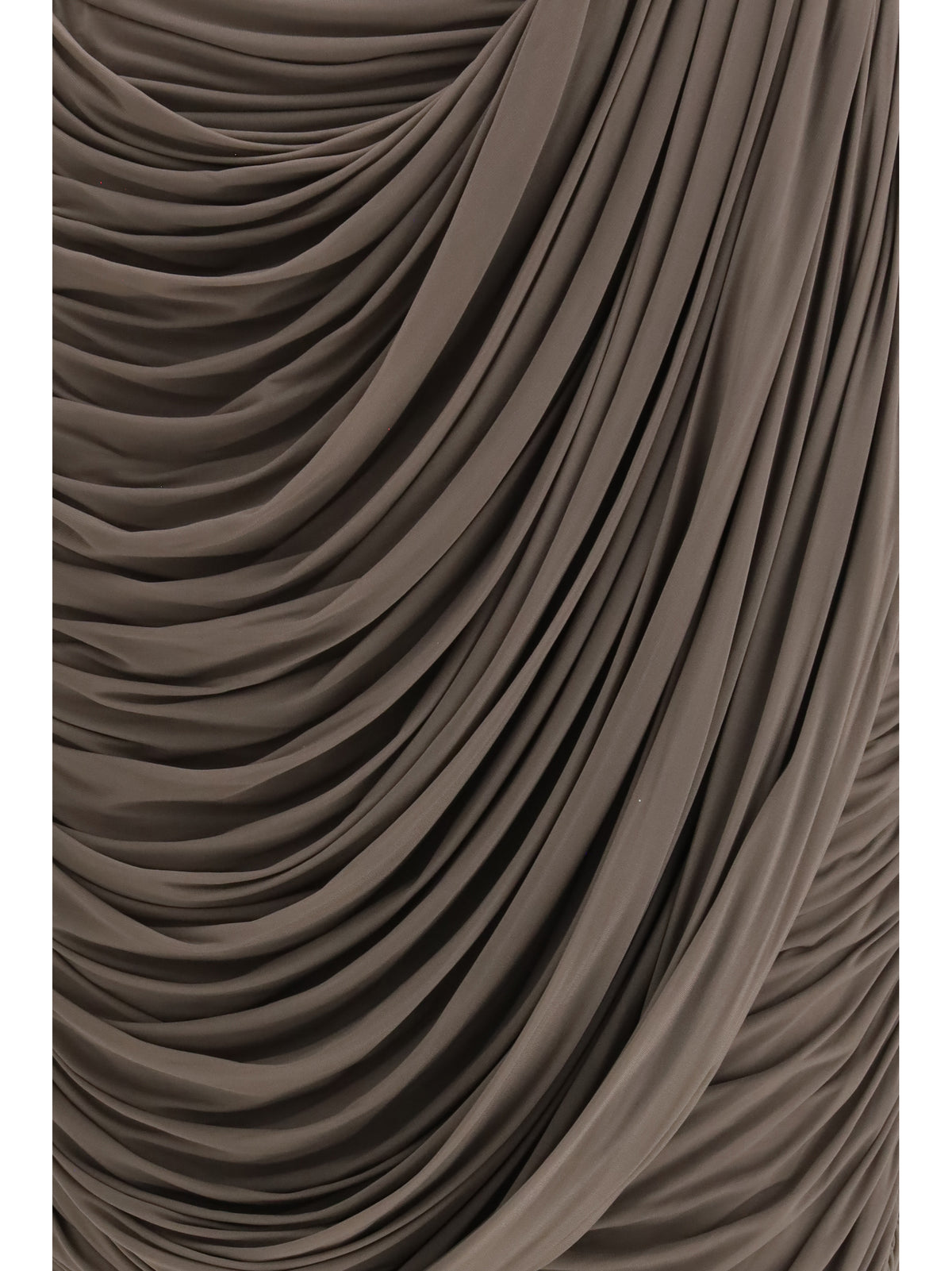 Magda Butrym Draped silk midi Skirt - Brown
