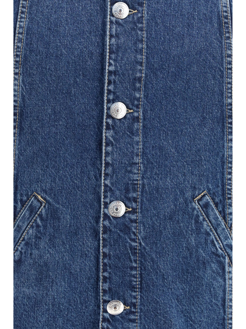 Brunello Cucinelli Denim Jacket with suede collar - Denim Medium
