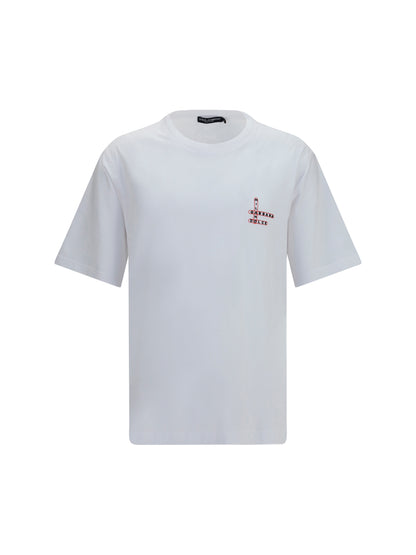 Dolce & Gabbana Cotton T-shirt with back print - White Ottico