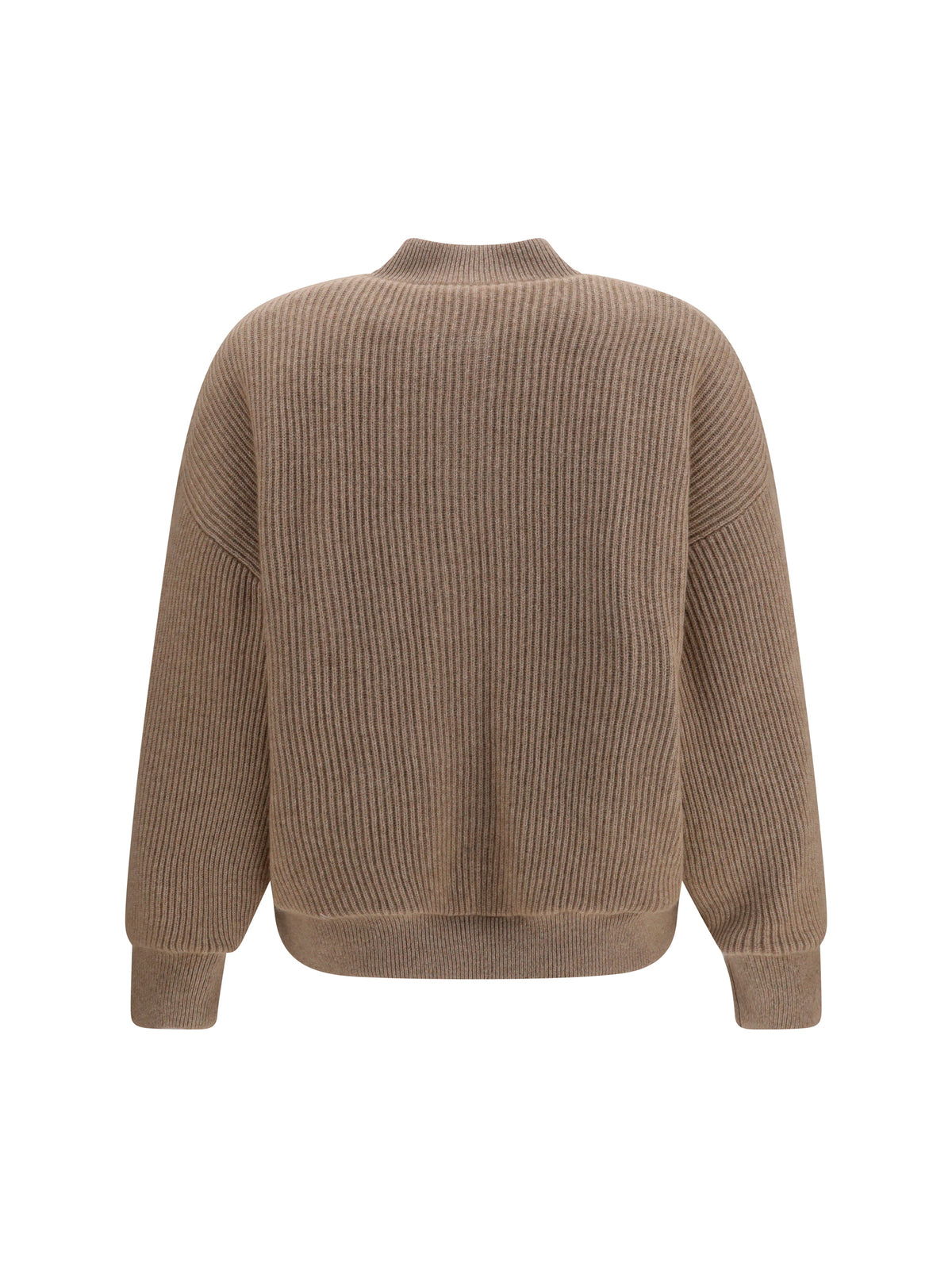 Brunello Cucinelli Ribbed cashmere Bomber - Brown