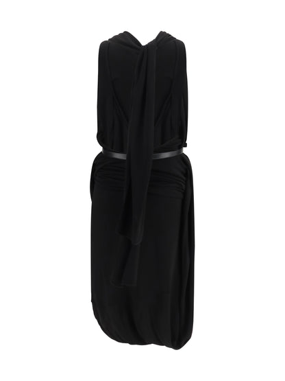 Loewe Draped viscose Dress - Black