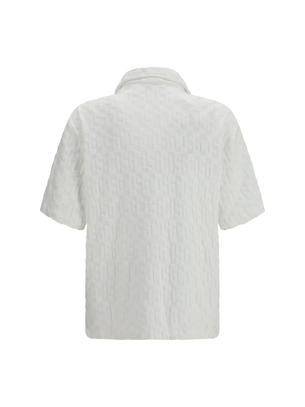 GCDS Monogram terry Shirt - Optic White/White