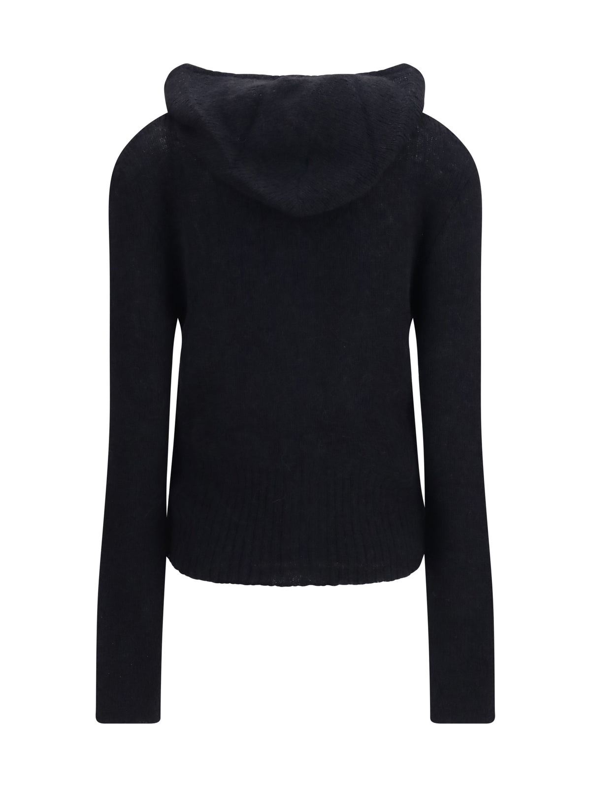 Our Legacy Alpaca-blend Zip-Up Hoodie - Black Fuzzy