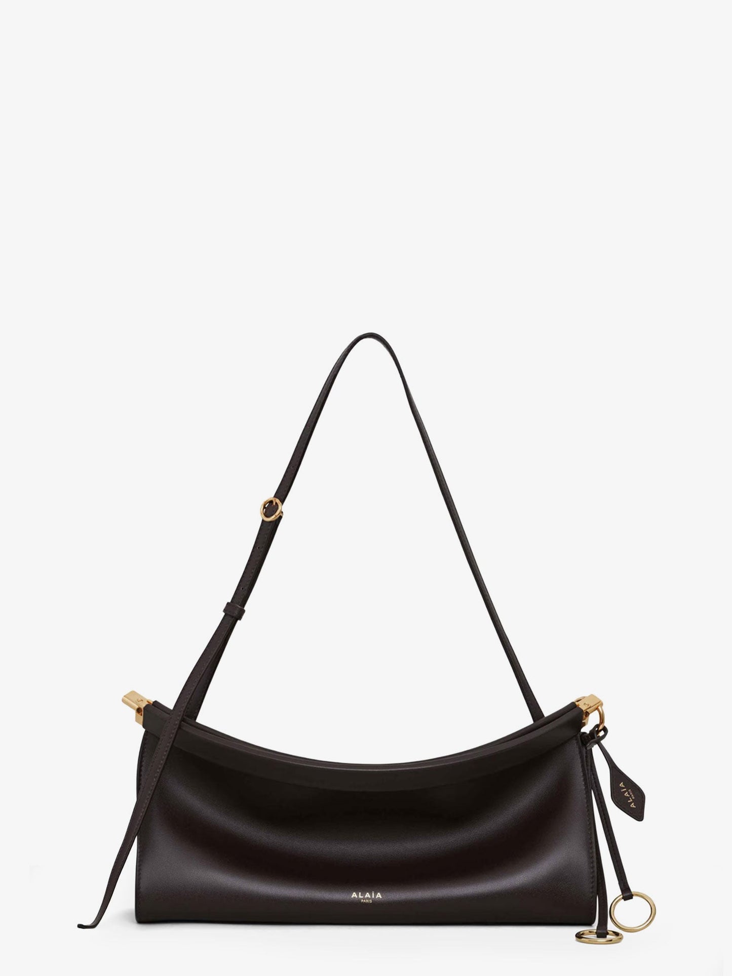 Alaia East West Medium Leather Shoulder Bag
