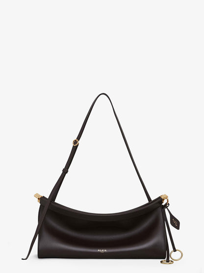 Alaia East West Medium Leather Shoulder Bag
